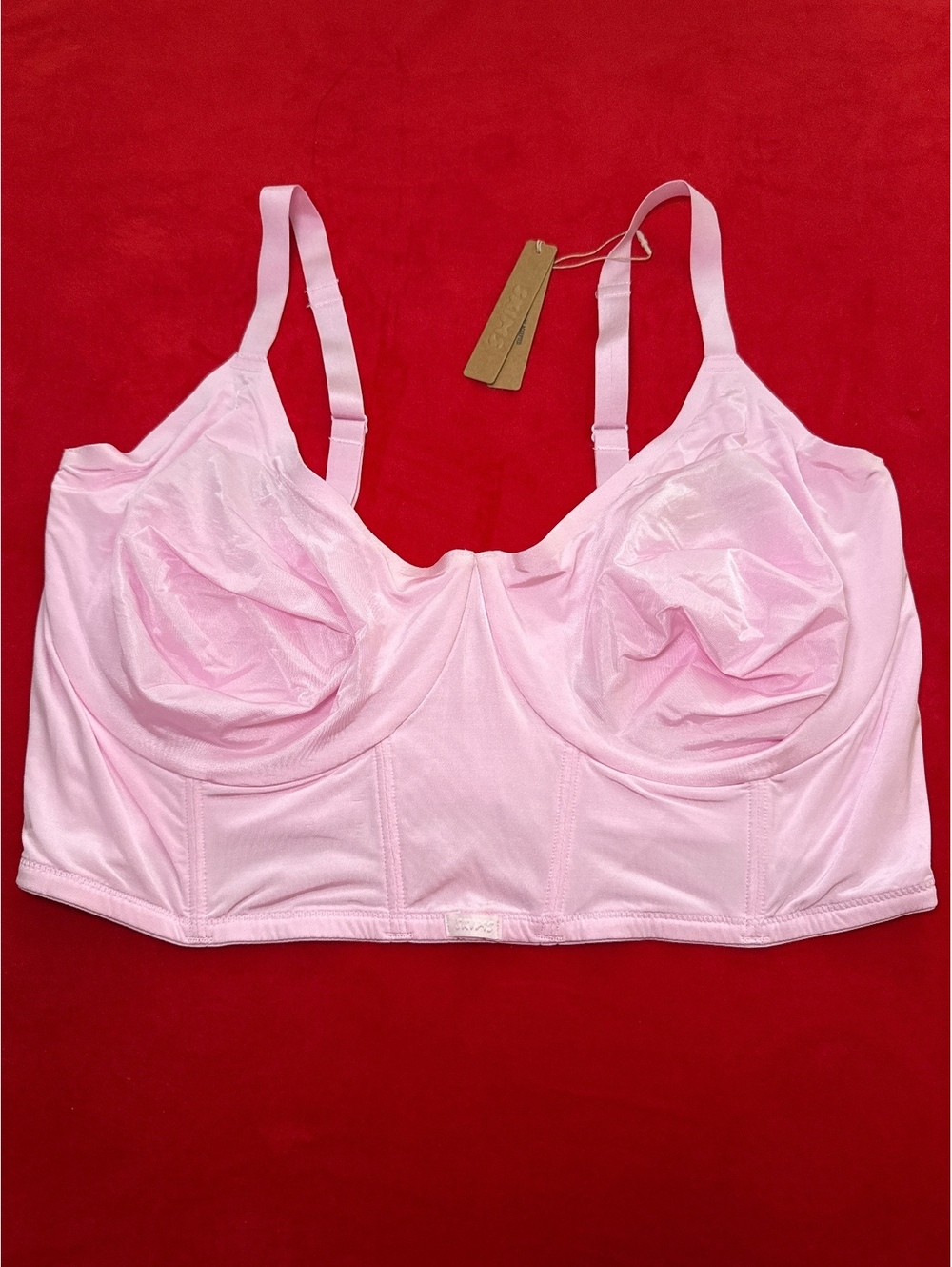 Skims Corset Bra Collection Demi Bra Color Baby Pink Size 44DDD
